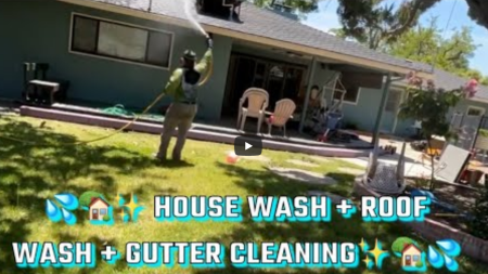 Roof Wash, House Wash, Gutter Cleaning, and Trash Bin Cleaning in Modesto, CA